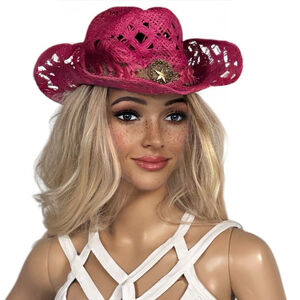 Run A Muck Pink Western “Straw” Hat